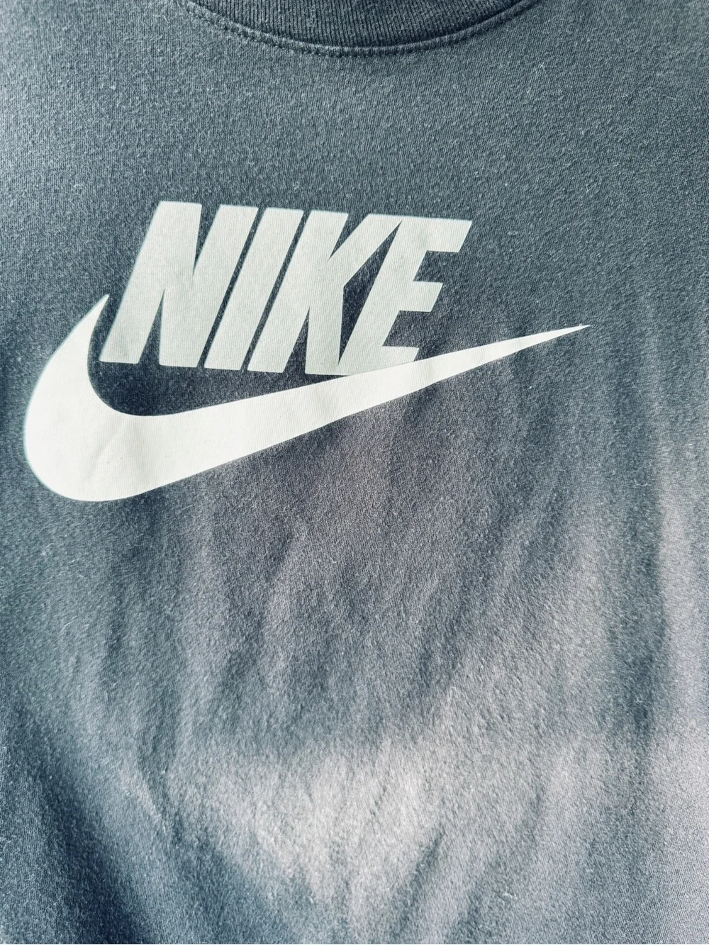 Nike Black Tee with White Swoosh Logo